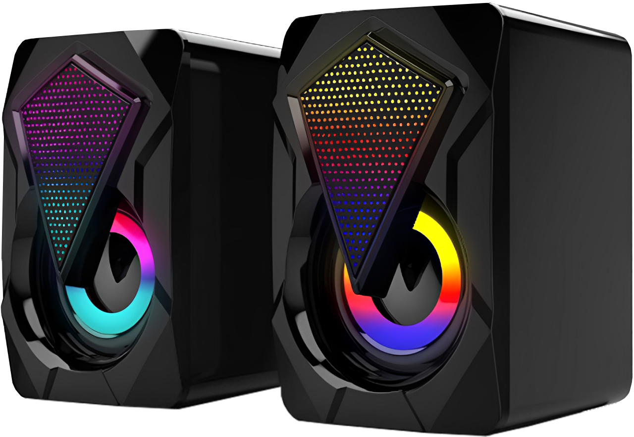 Loa đôi Vi tính 2.0 Leerfei YST-1046 Led RGB - Đen